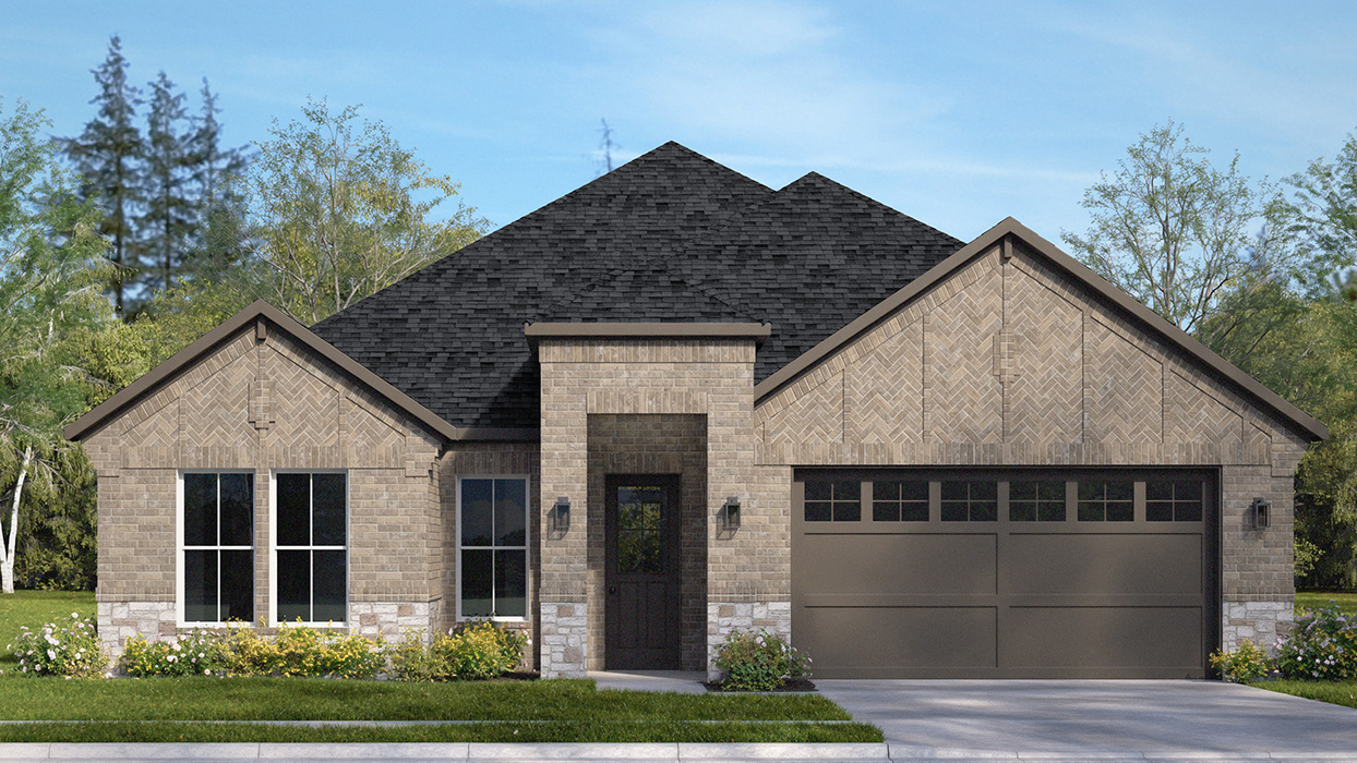 Capella Floorplan Elevation W Exterior Rendering - Silverado in Aubrey, TX