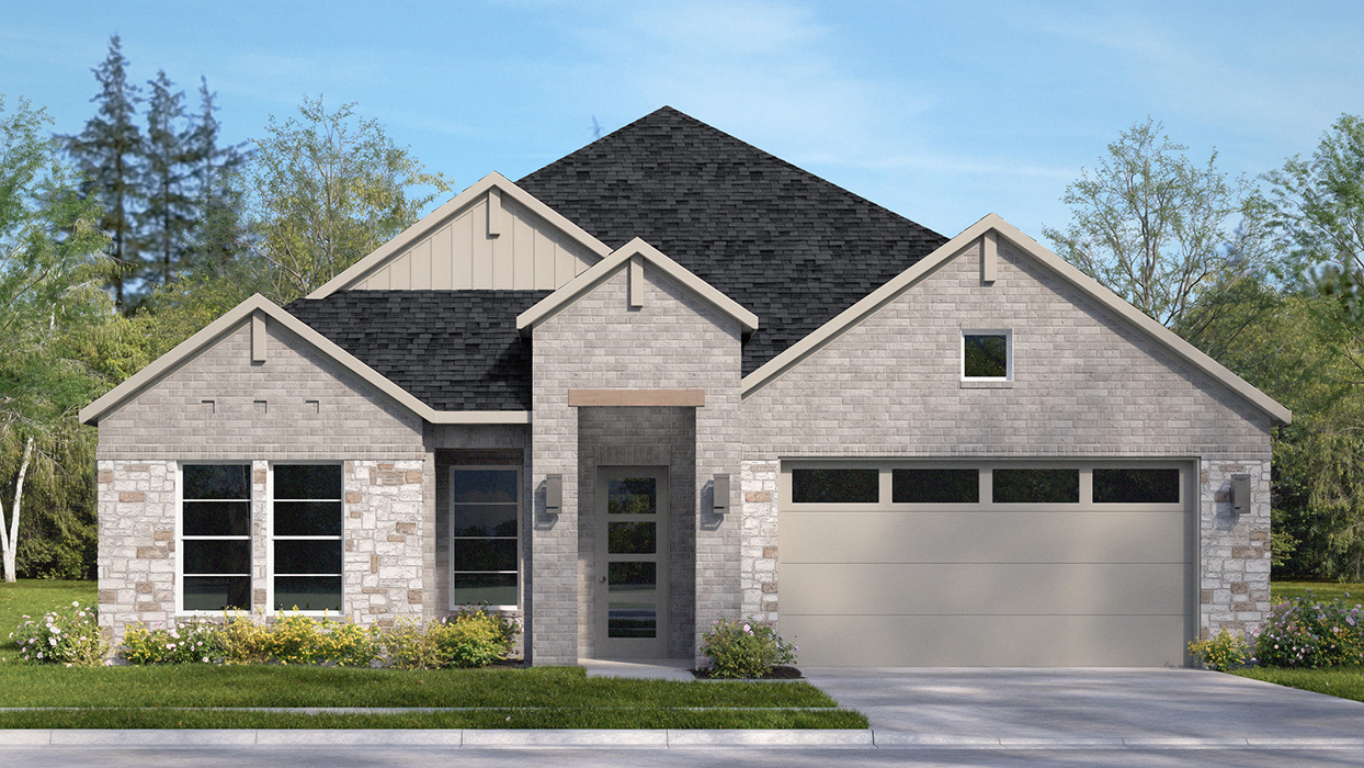 Capella Floorplan Elevation Y Exterior Rendering - Silverado in Aubrey, TX