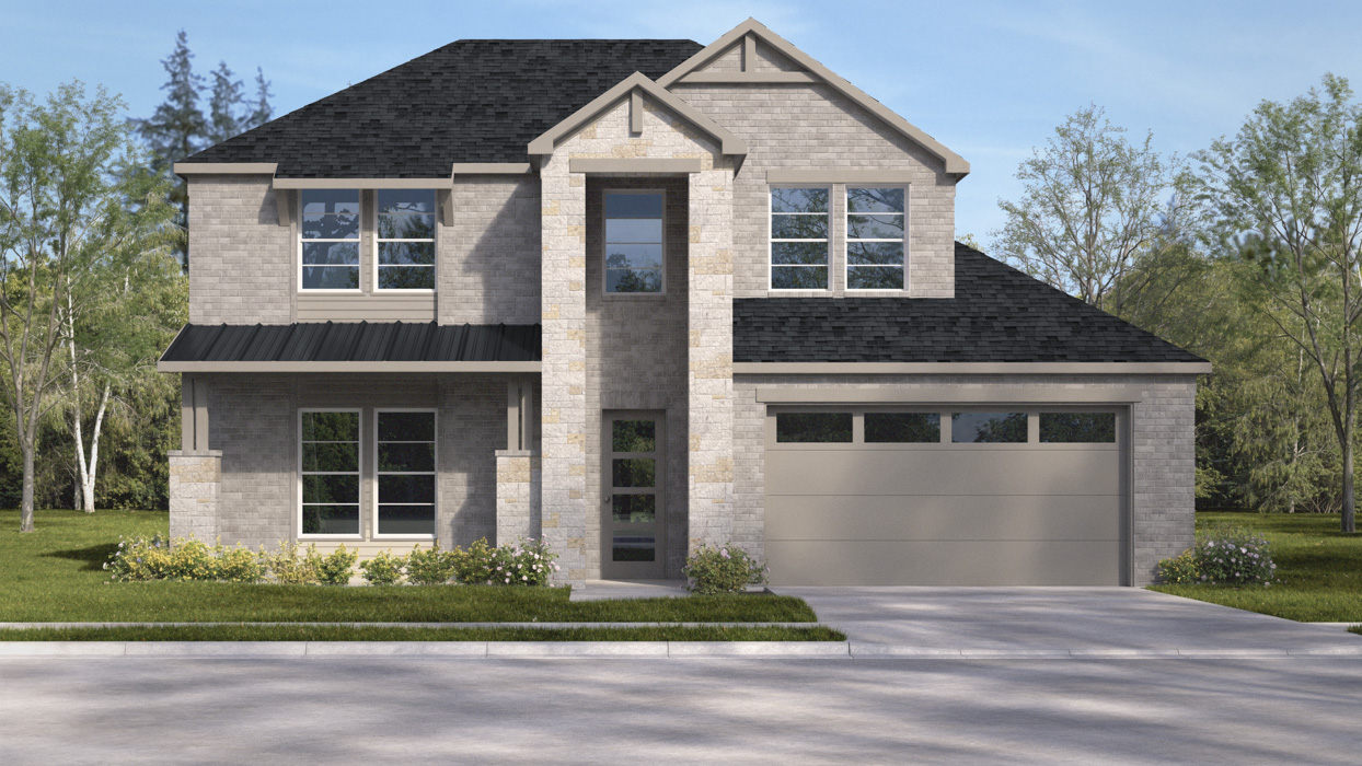 Earhart Floorplan Elevation Y Exterior Rendering - Silverado in Aubrey, TX