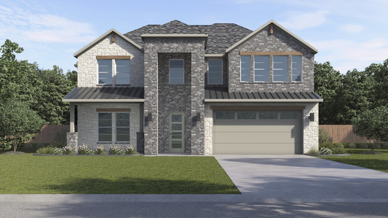 Faryn Floorplan Elevation Y Exterior Rendering - Silverado in Aubrey, TX