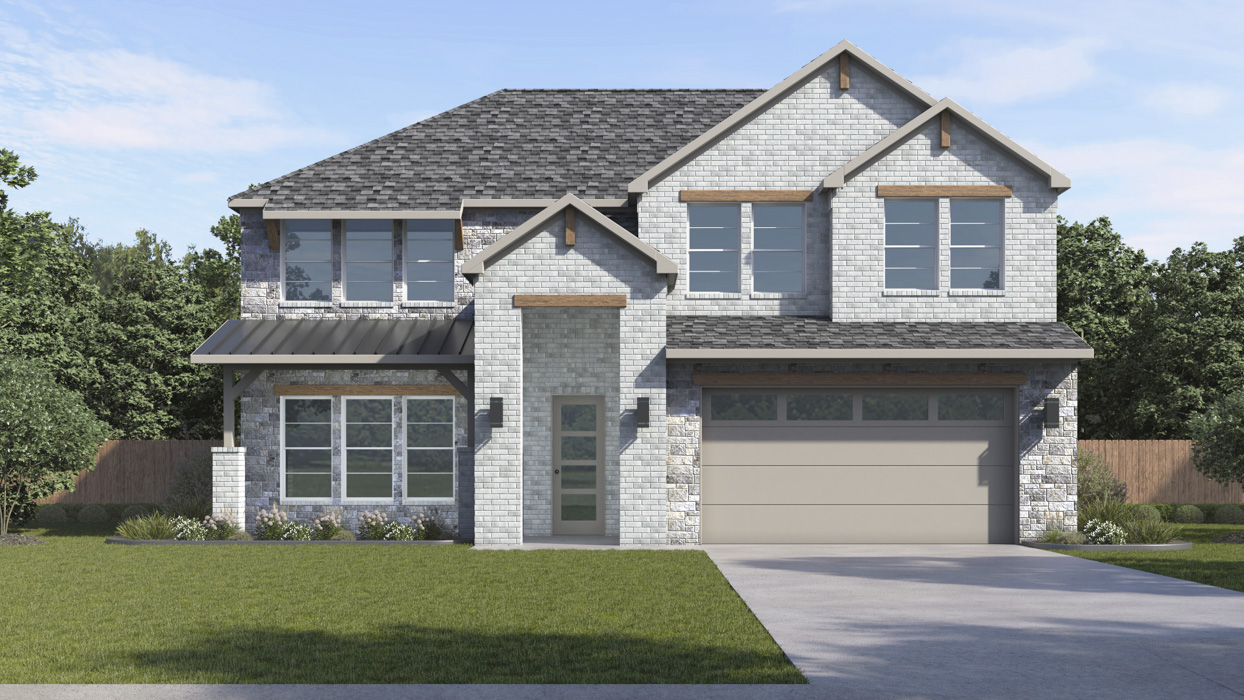 Grandview Floorplan Elevation Y Exterior Rendering - Silverado in Aubrey, TX