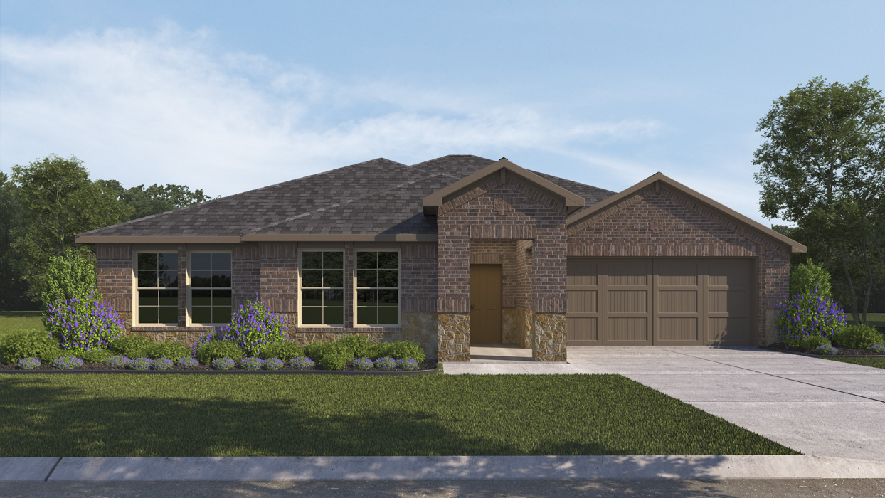 Dawson Floorplan Elevation F Exterior Rendering - Silverado in Aubrey, TX
