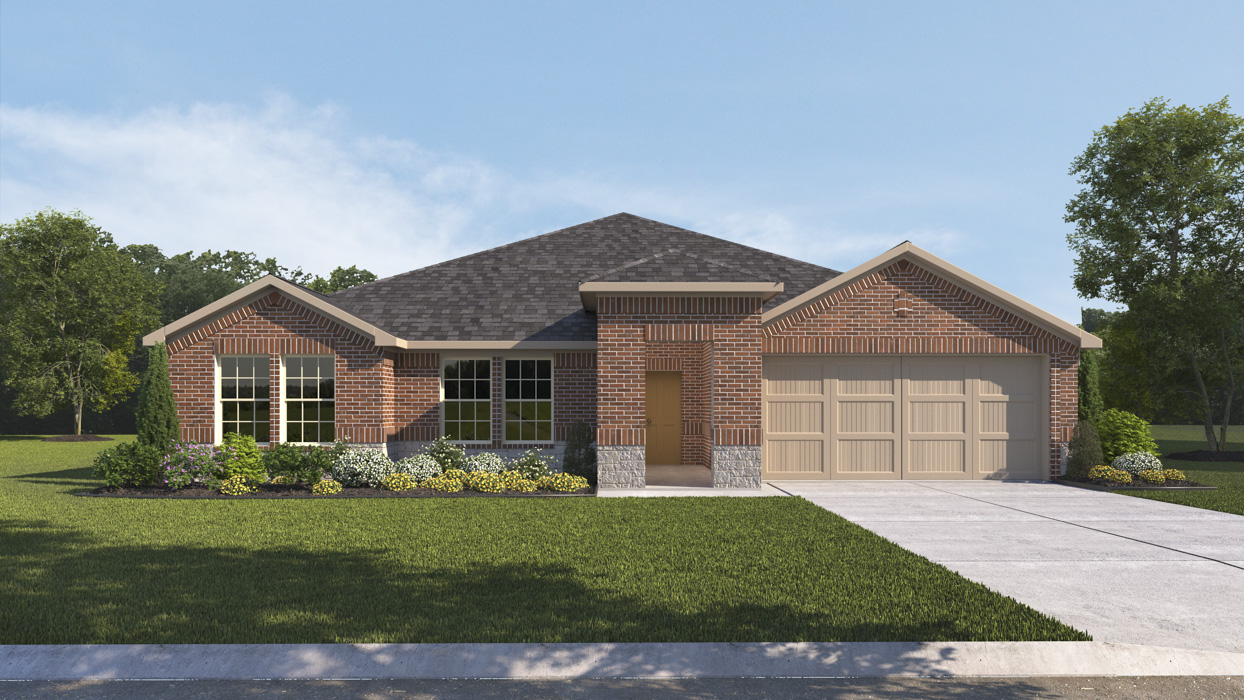 Echelon Floorplan Elevation F Rendering-Silverado in Aubrey, TX