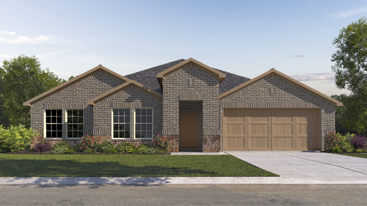 Harbour Floorplan Elevation F Exterior Rendering - Silverado 75s in Aubrey, TX