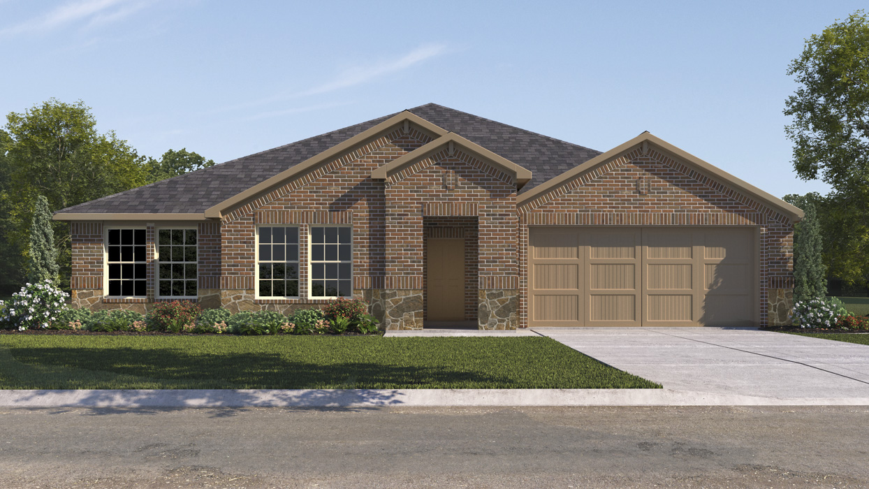 Harbour Floorplan Elevation E Rendering-Silverado in Aubrey, TX