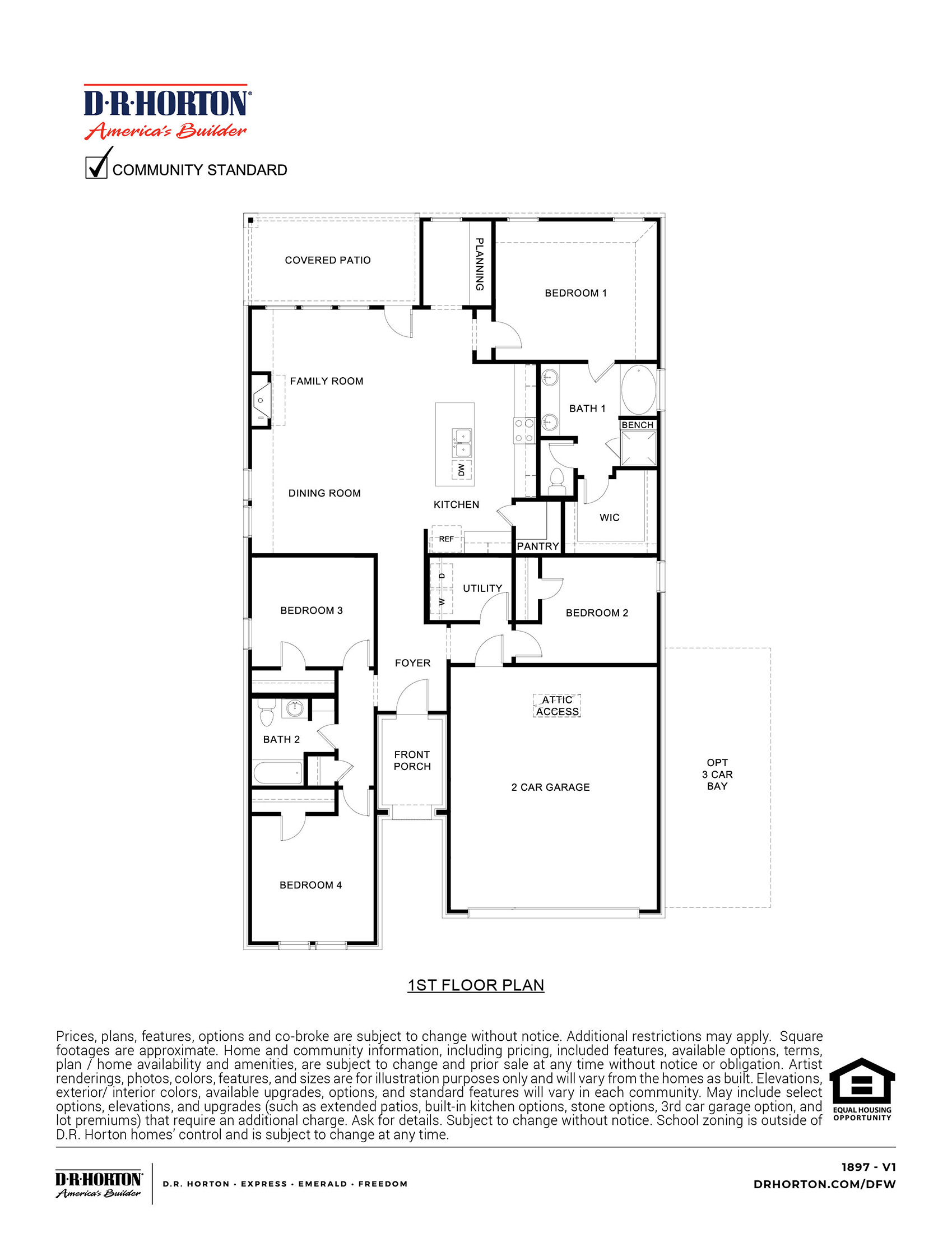 Floor Plan in Silverado Aubrey, TX D.R. Horton