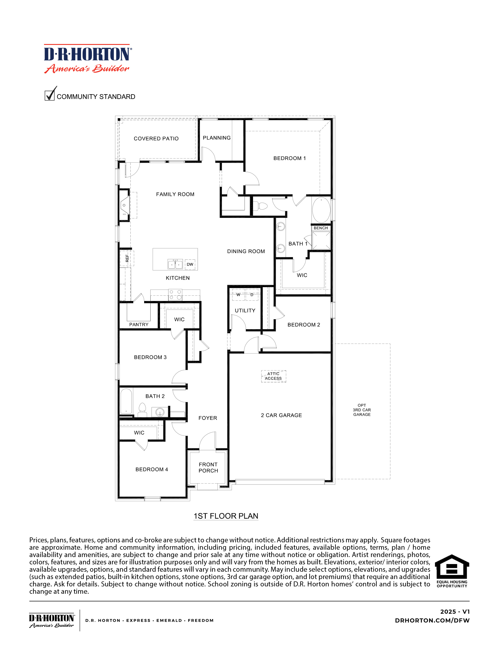 Floor Plan in Silverado Aubrey, TX D.R. Horton