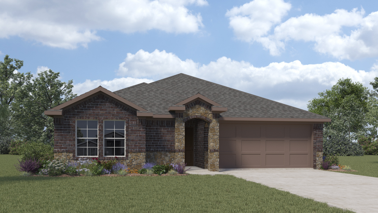Hale Floorplan Elevation C Exterior Rendering - Silverado in Aubrey, TX