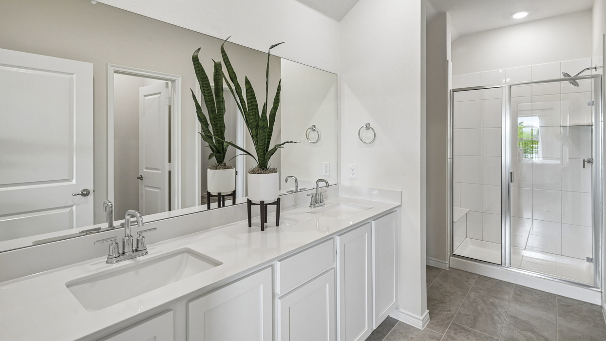Bentworth Floorplan Elevation B Bathroom Gallery Image - Silverado in Aubrey, TX