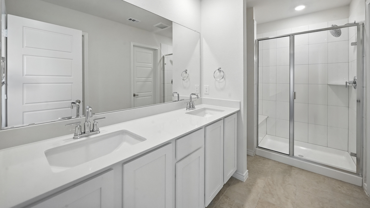 Violet Floorplan Elevation B Bathroom Gallery Image - Silverado in Aubrey, TX