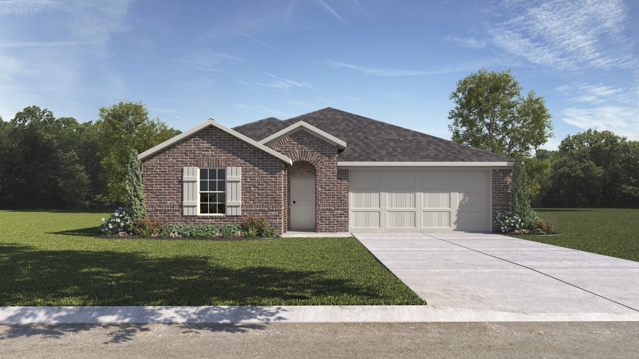 Violet Floorplan Elevation E Exterior Rendering - Silverado in Aubrey, TX