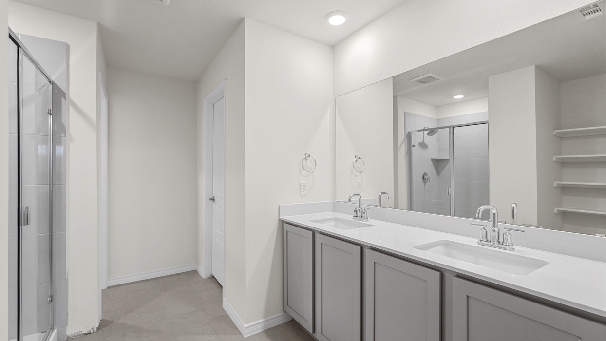 Cedarwood Floorplan Elevation B Bathroom Gallery Image - Silverado in Aubrey, TX