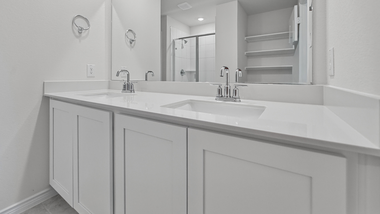 Cedarwood Floorplan Elevation A Bathroom Gallery Image - Silverado in Aubrey, TX