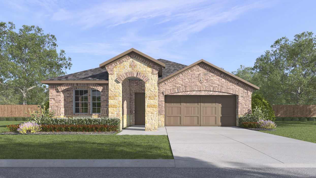 Rivington floorplan elevation E Rendering-Silverado in Aubrey, Tx