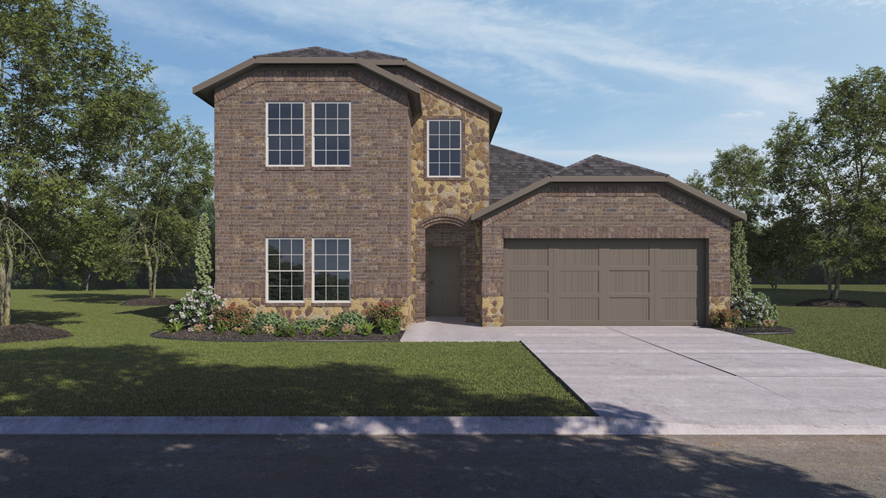 Copaiba floorplan elevation B Rendering-Silverado in Aubrey, Tx