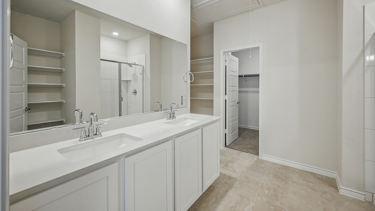 Tangerine Floorplan Elevation B Bathroom Gallery Image - Silverado in Aubrey, TX