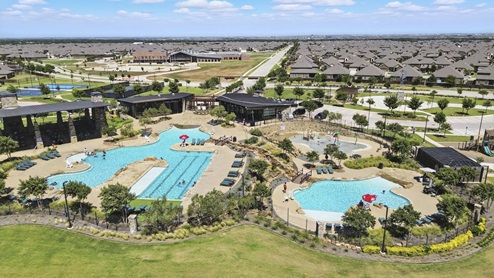 Silverado in Aubrey tx pool drone image