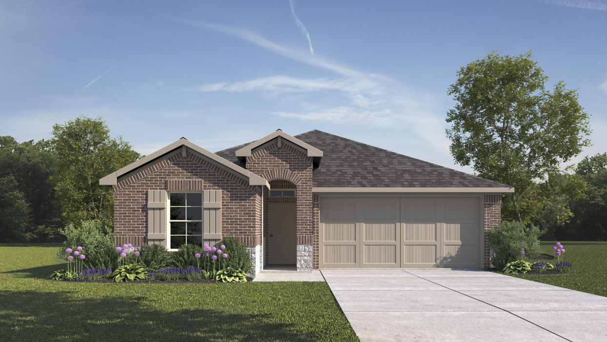 Clarke Floorplan Elevation F Exterior Rendering - Chalk Hill in Celina, TX
