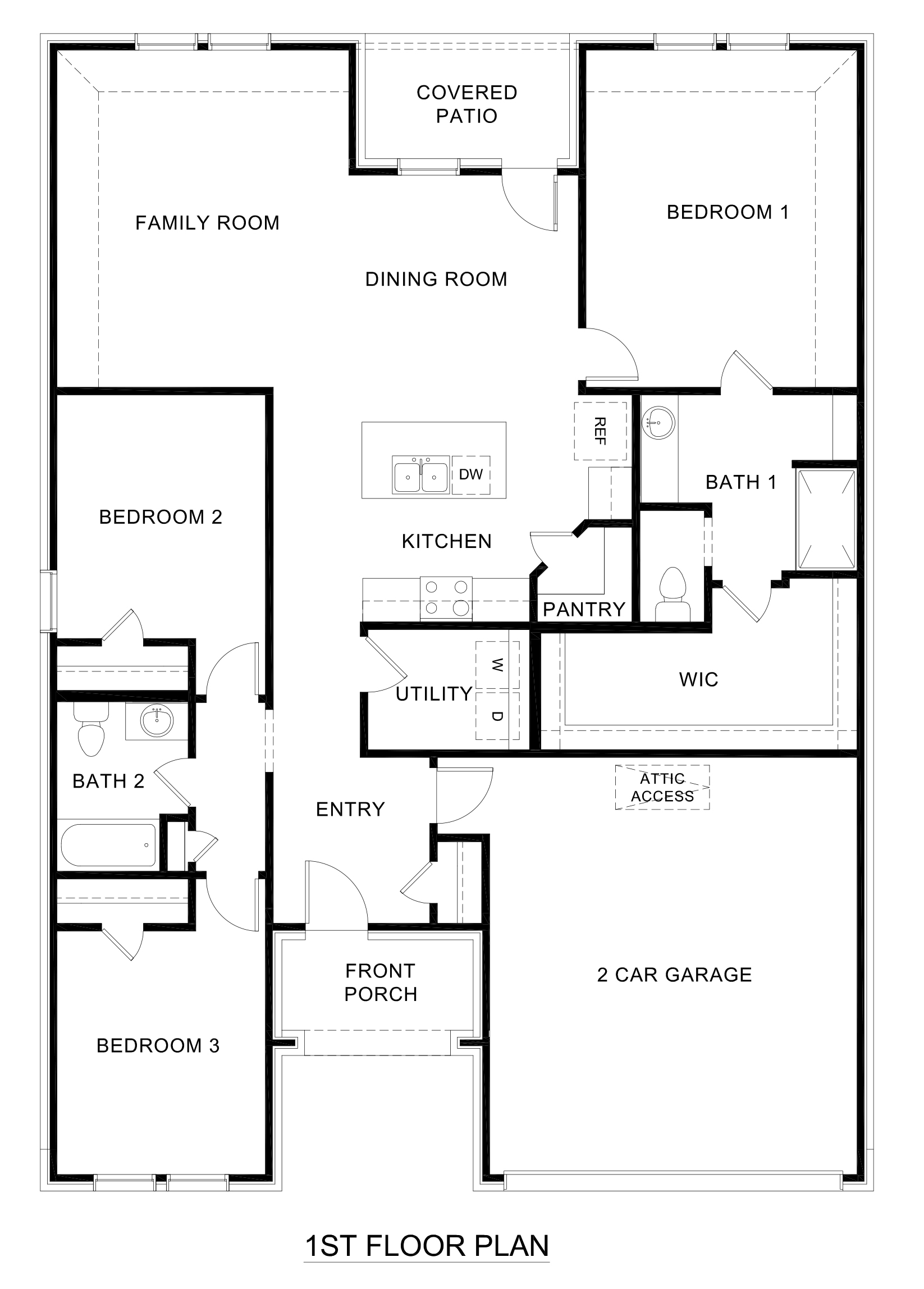 X40D Denton floorplan rendering - Chalk Hill in Celina TX