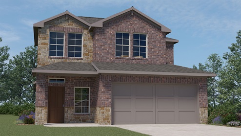X30F Florence floorplan elevation F rendering- Winchester Crossing in Princeton TX