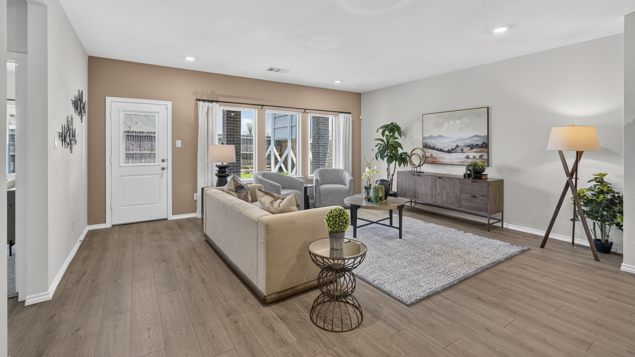 Ozark Floorplan Living Gallery Image-Whitewing Trails in Princeton, Tx