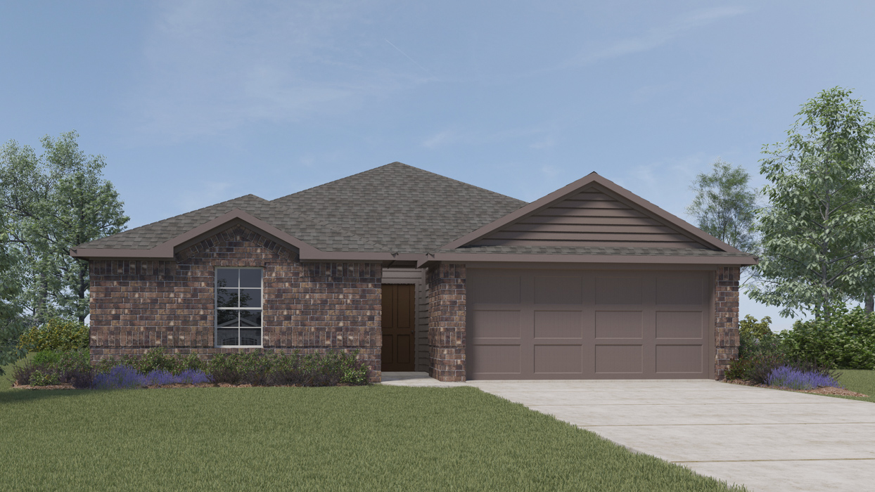 Bellvue Floorplan Elevation A Exterior Rendering - Whitewing Trails in Princeton, TX