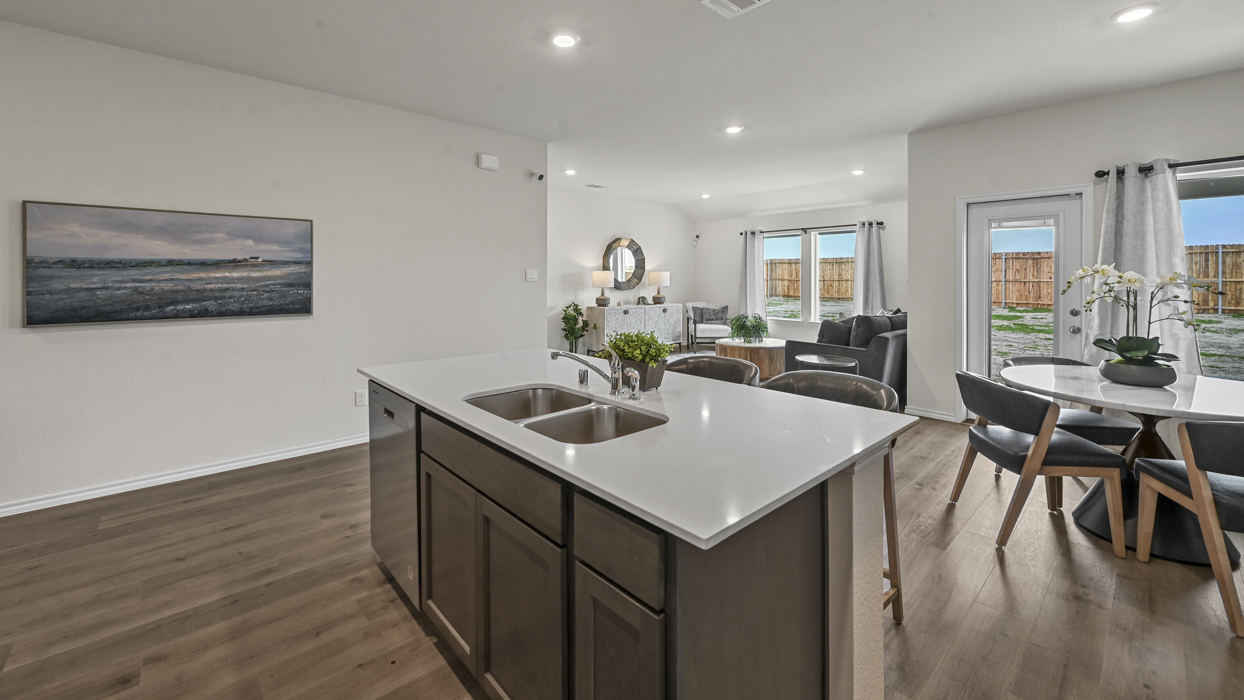 Texas Cali Floorplan Elevation A Kitchen Gallery Image - Whitewing Trails in Princeton, TX