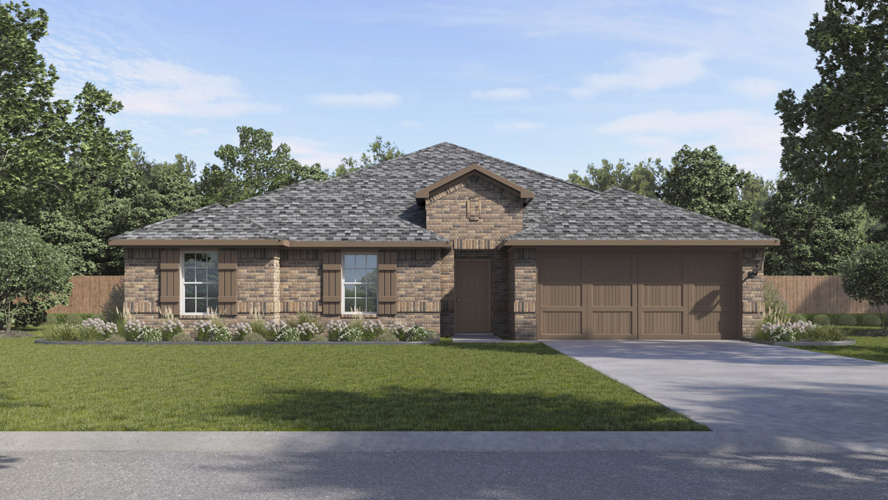 Eureka Floorplan Elevation A Exterior Rendering - Whitewing Trails in Princeton, TX