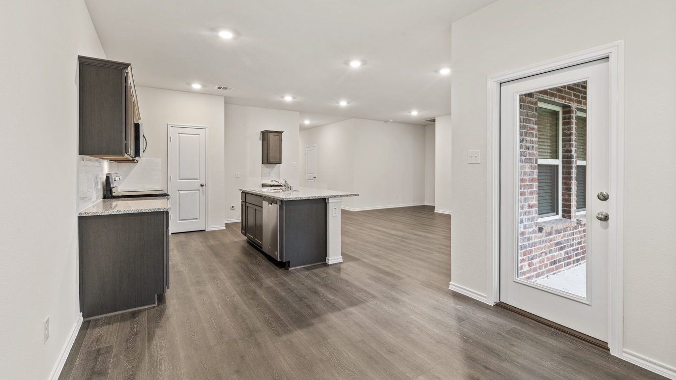 X40N floorplan nook in kitchen rendering at Stonewyck Farms in Ennis TX