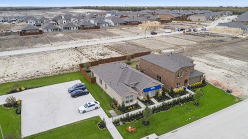 Durango floorplan aerial gallery image - Woods at Lindsey Place in Anna TX
