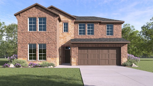 2398 Estes Plan Elevation F Rendering-The Woods at Lindsey Place in Anna, TX