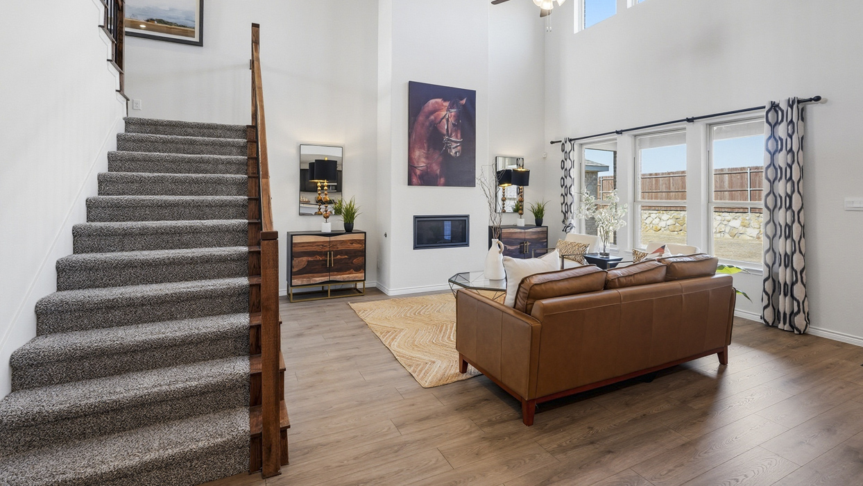 Evergreen Floorplan Living Gallery Image-The Woods at Lindsey Place in Anna, Tx