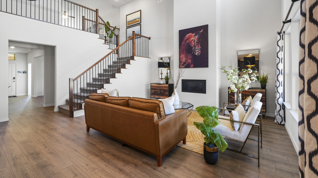 Evergreen Floorplan Living Gallery Image-The Woods at Lindsey Place in Anna, Tx