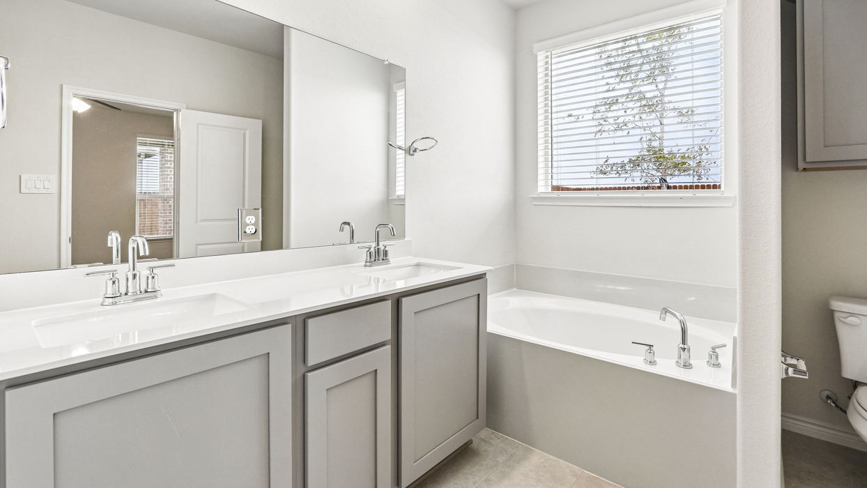 Chester Floorplan Elevation A Bathroom Gallery Image - The Woods at Lindsey Place in Anna, TX