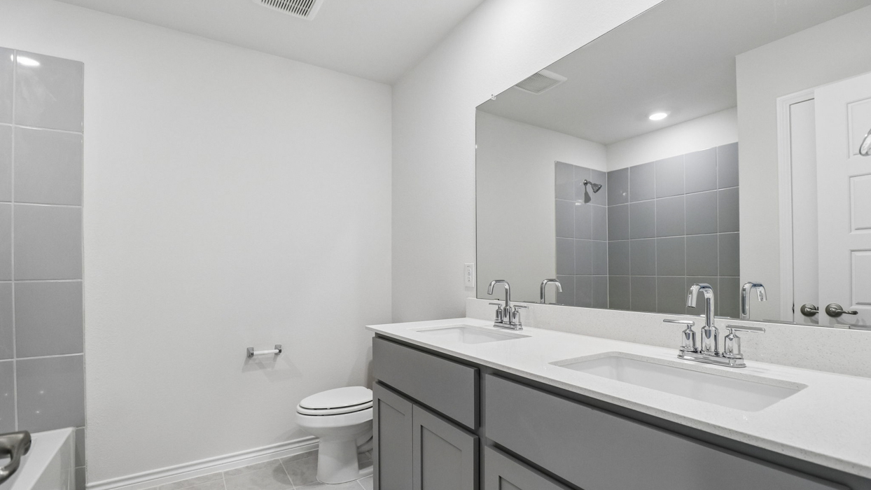 Lakehurst Floorplan Elevation A Bathroom Gallery Image - The Woods at Lindsey Place in Anna, TX
