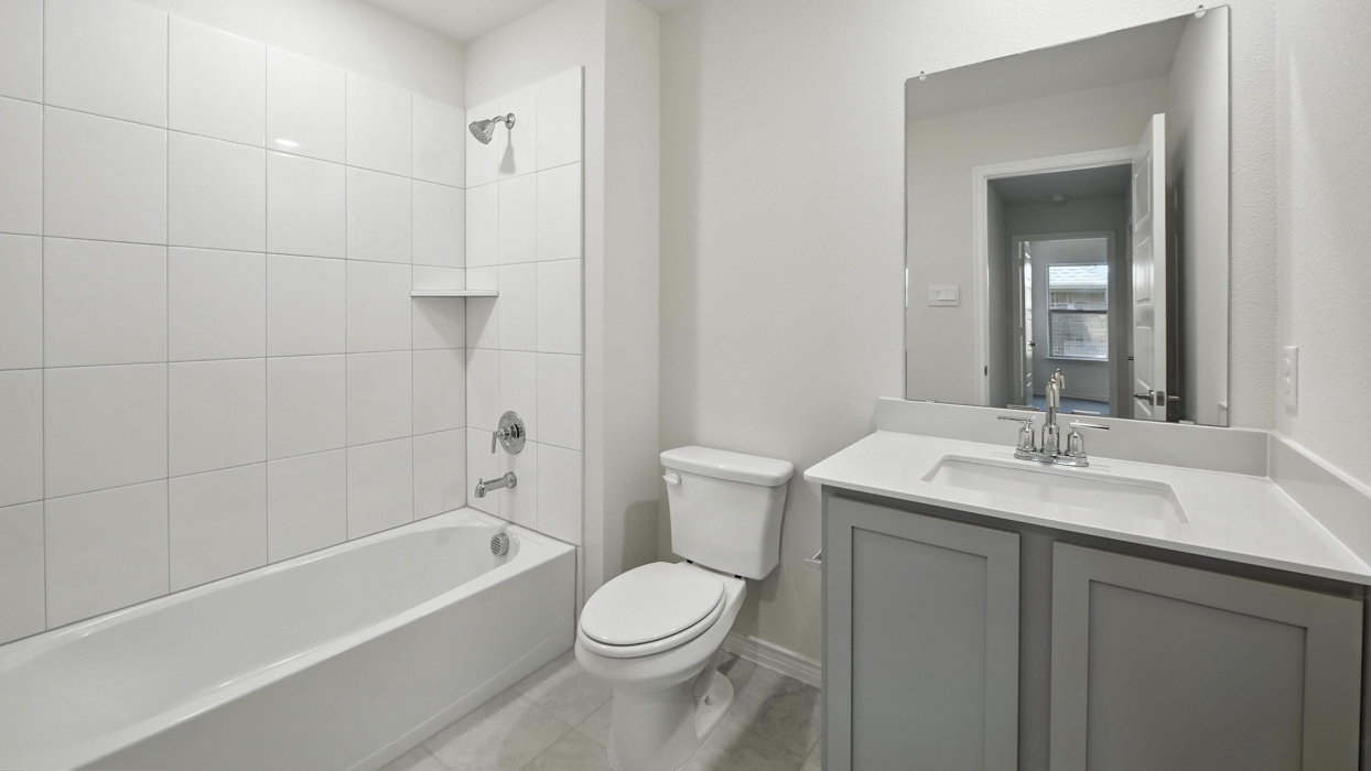 Stafford Floorplan Elevation A Bathroom Gallery Image - The Woods at Lindsey Place in Anna, TX