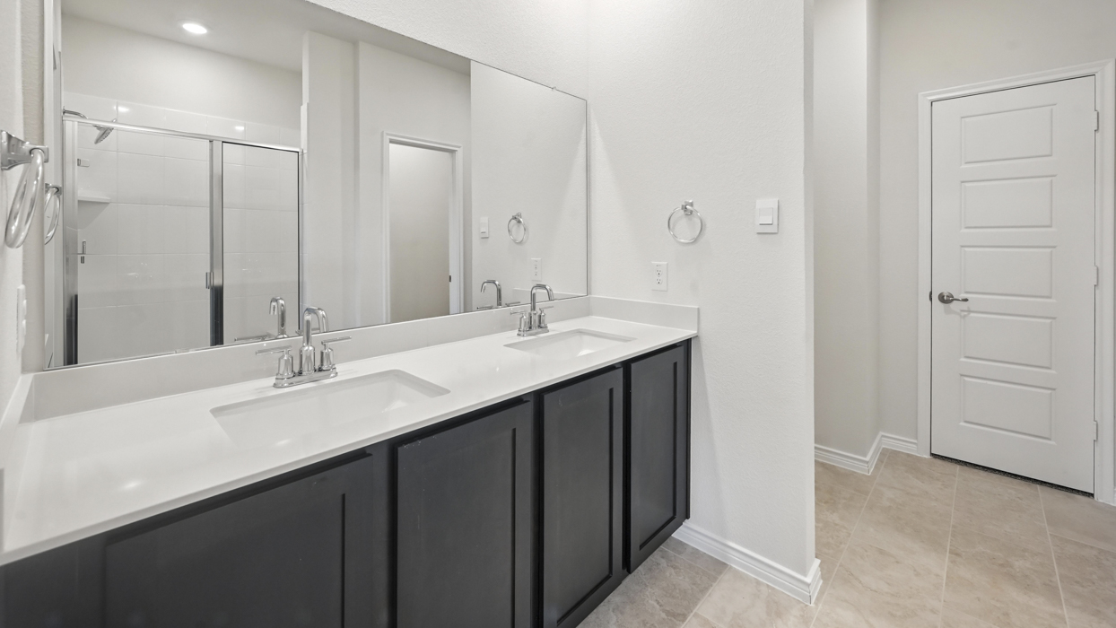 Stafford Floorplan Elevation B Bathroom Gallery Image - The Woods at Lindsey Place in Anna, TX