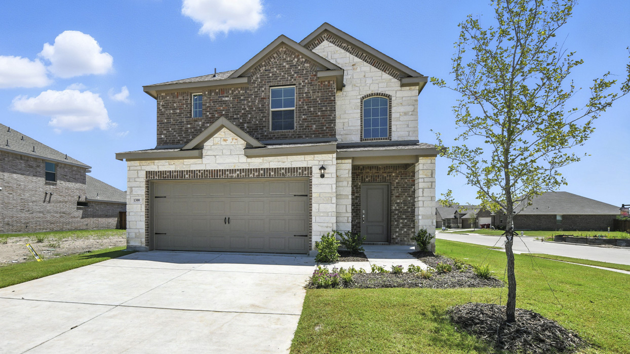 2445 Republic Floorplan Elevation B Exterior Gallery Image-The Woods at Lindsey Place in Anna, TX
