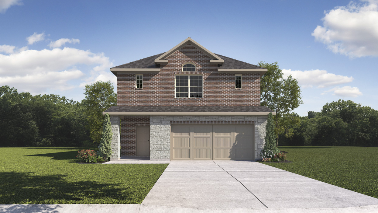 2445 Republic Floorplan Elevation B Exterior Gallery Image-The Woods at Lindsey Place in Anna, TX