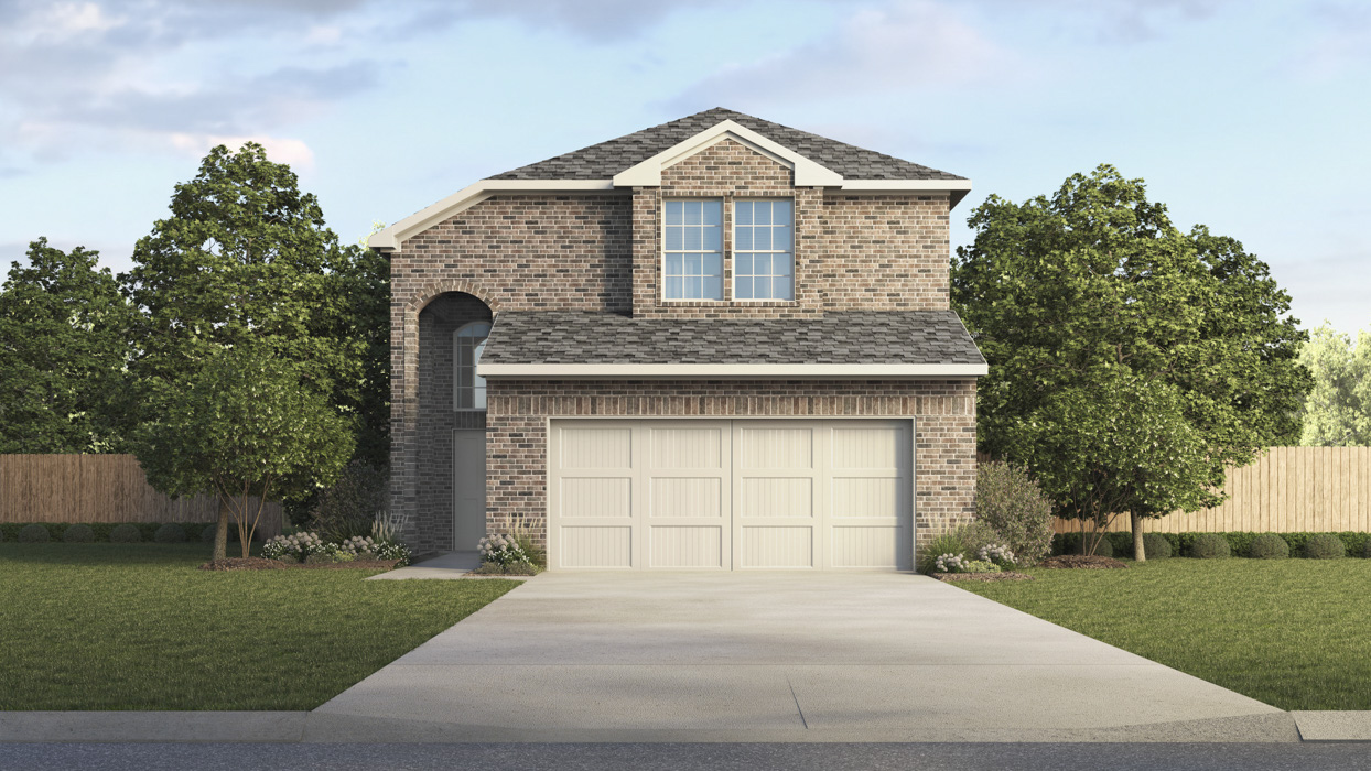 Aquamarine Floorplan Elevation A Exterior Rendering - The Woods at Lindsey Place in Anna, TX