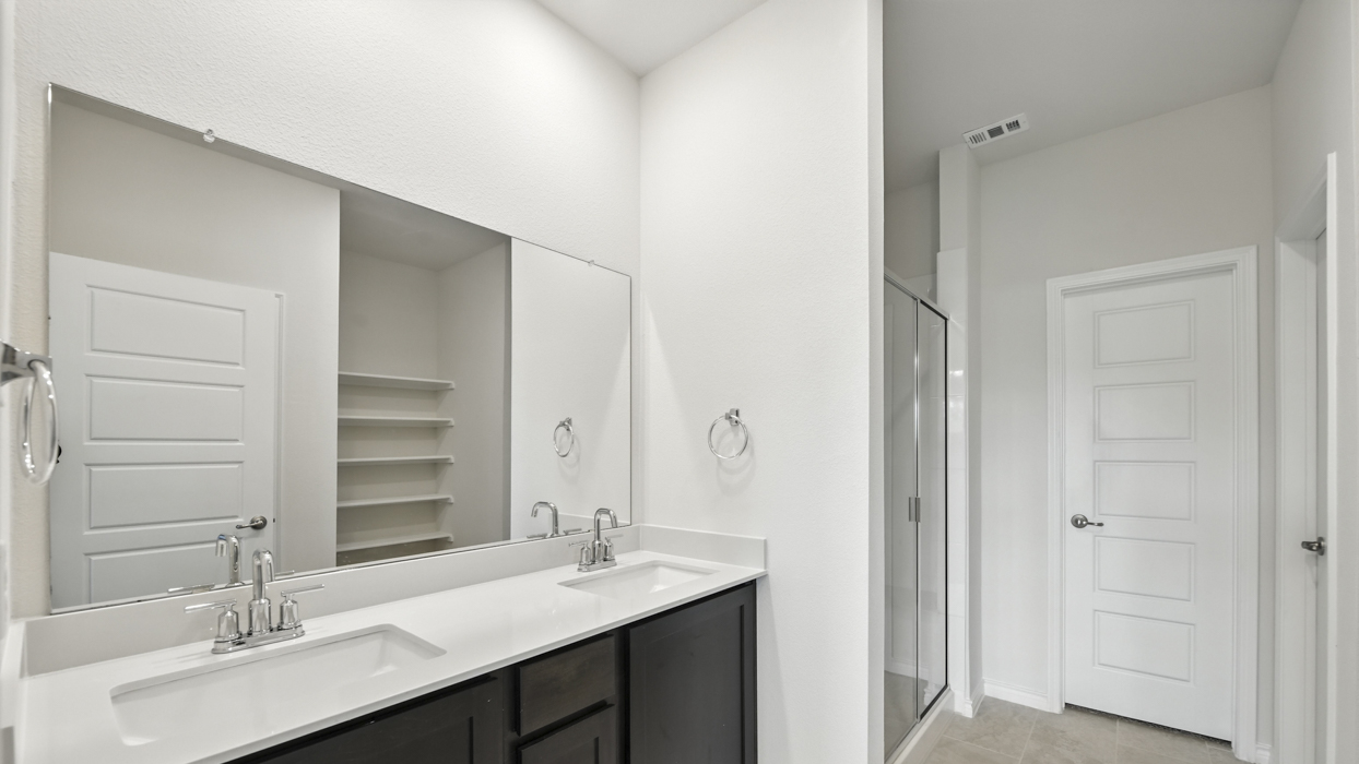 Amethyst Floorplan Elevation A Bathroom Gallery Image - The Woods at Lindsey Place in Anna, TX