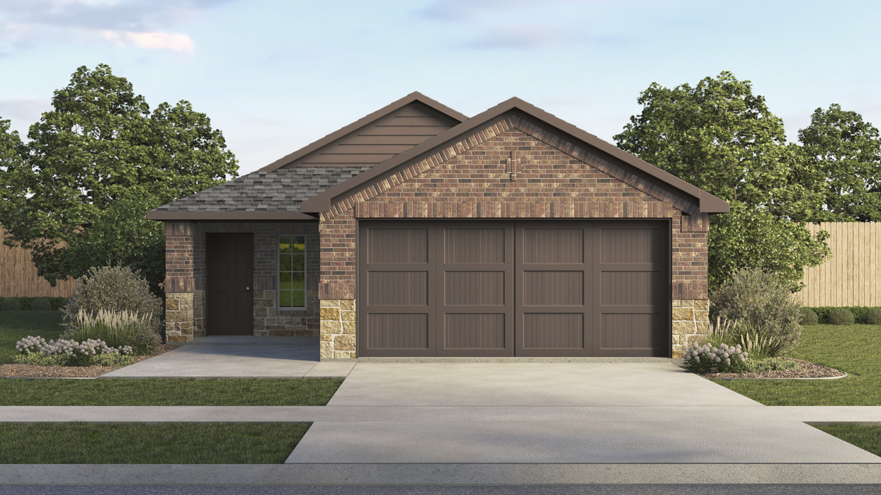 Allegra Floorplan Elevation B Exterior Rendering - The Woods at Lindsey Place in Anna, TX