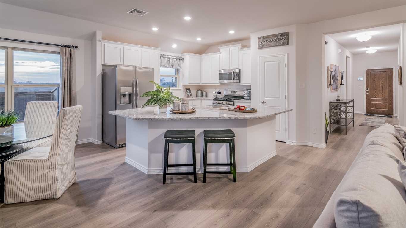 Starling Floorplan Elevation D Kitchen Gallery Image - The Woods at Lindsey Place in Anna, TX