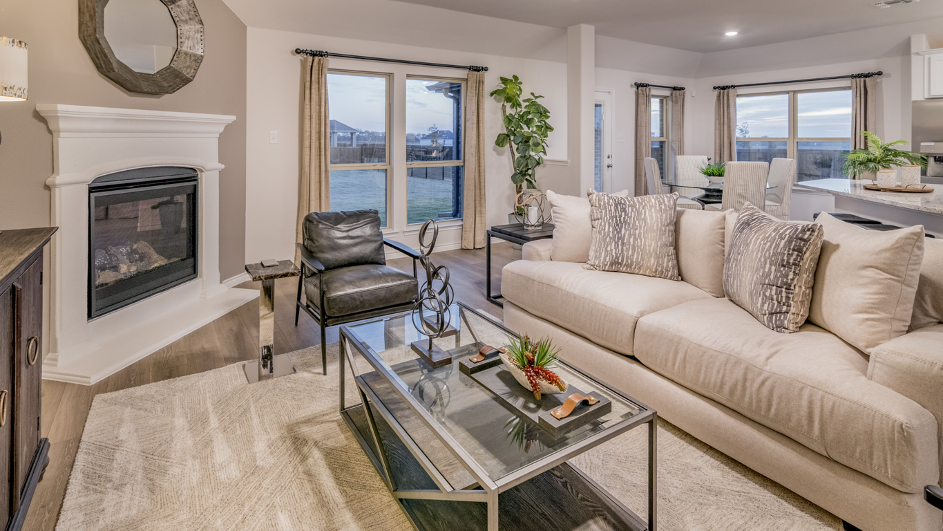 Starling Floorplan Elevation D Living Gallery Image - The Woods at Lindsey Place in Anna, TX