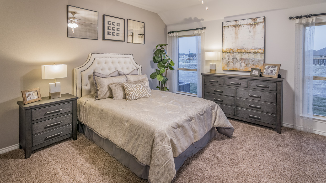 Starling Floorplan Elevation D Bedroom Gallery Image - The Woods at Lindsey Place in Anna, TX