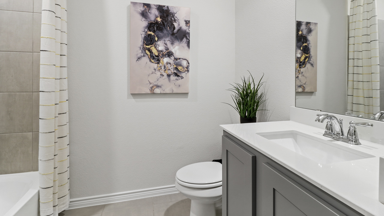 Durango Floorplan Elevation F Bathroom Gallery Image - The Woods at Lindsey Place in Anna, TX