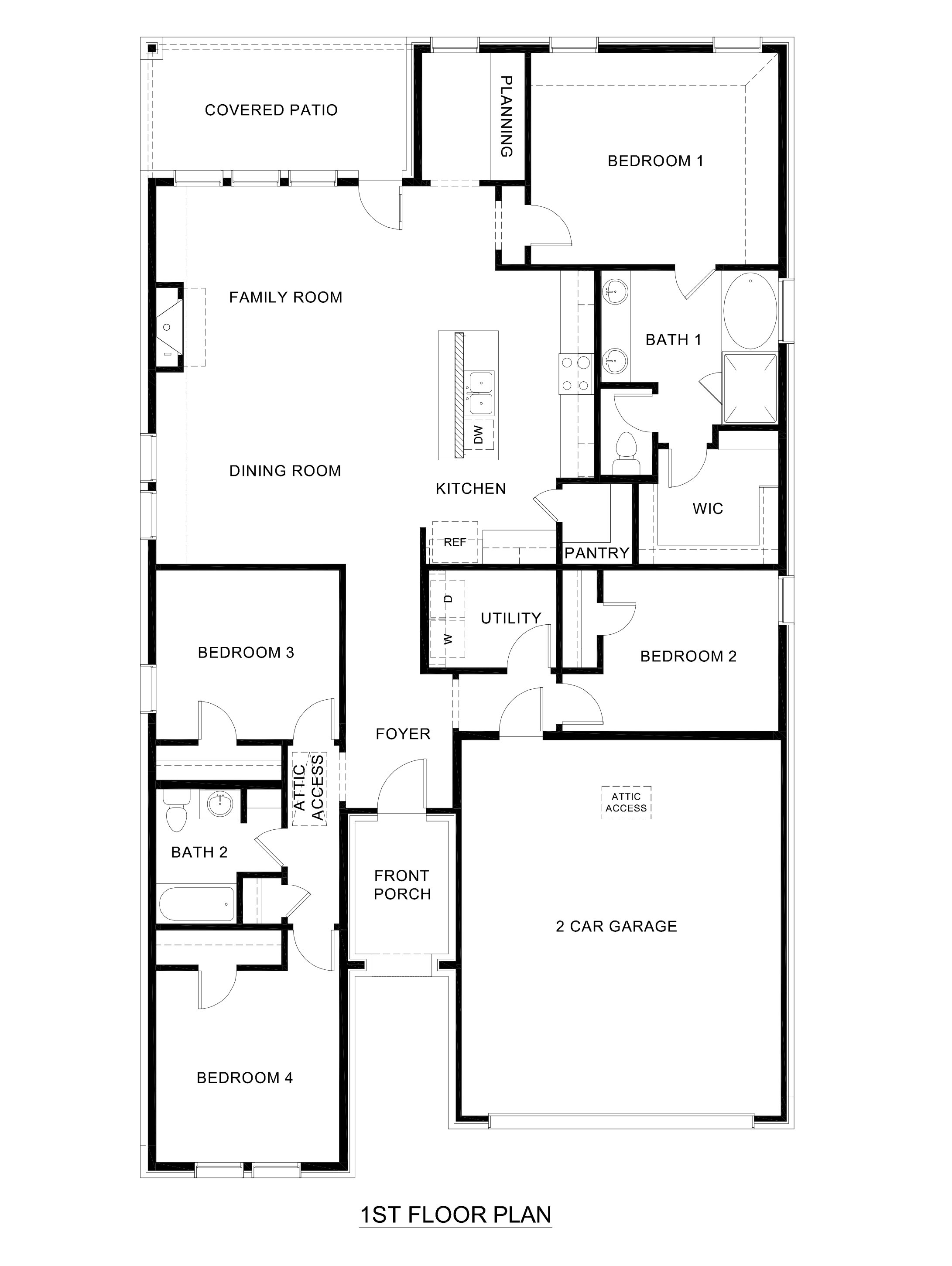 1897 Durango floorplan elevation E rendering - the Woods at Lindsey Place in Anna TX