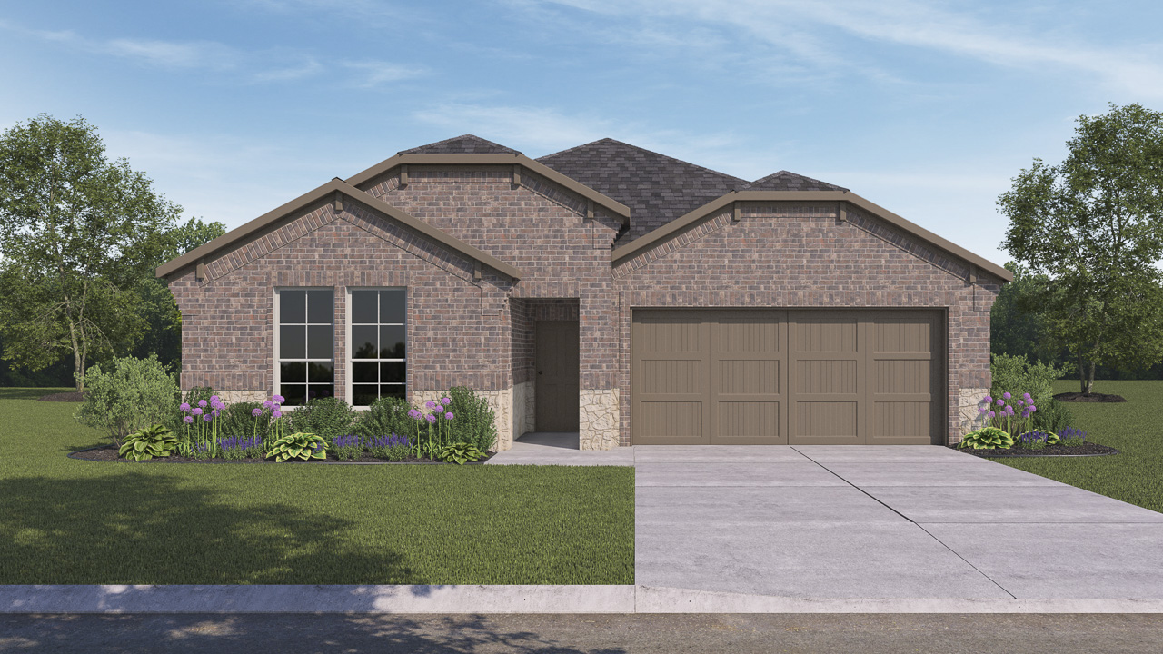 Vail Floorplan Elevation F Exterior Rendering - The Woods at Lindsey Place in Anna, TX