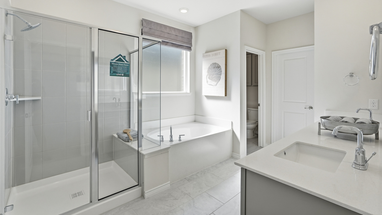 Englewood Floorplan Elevation F Bathroom Gallery Image - The Woods at Lindsey Place in Anna, TX