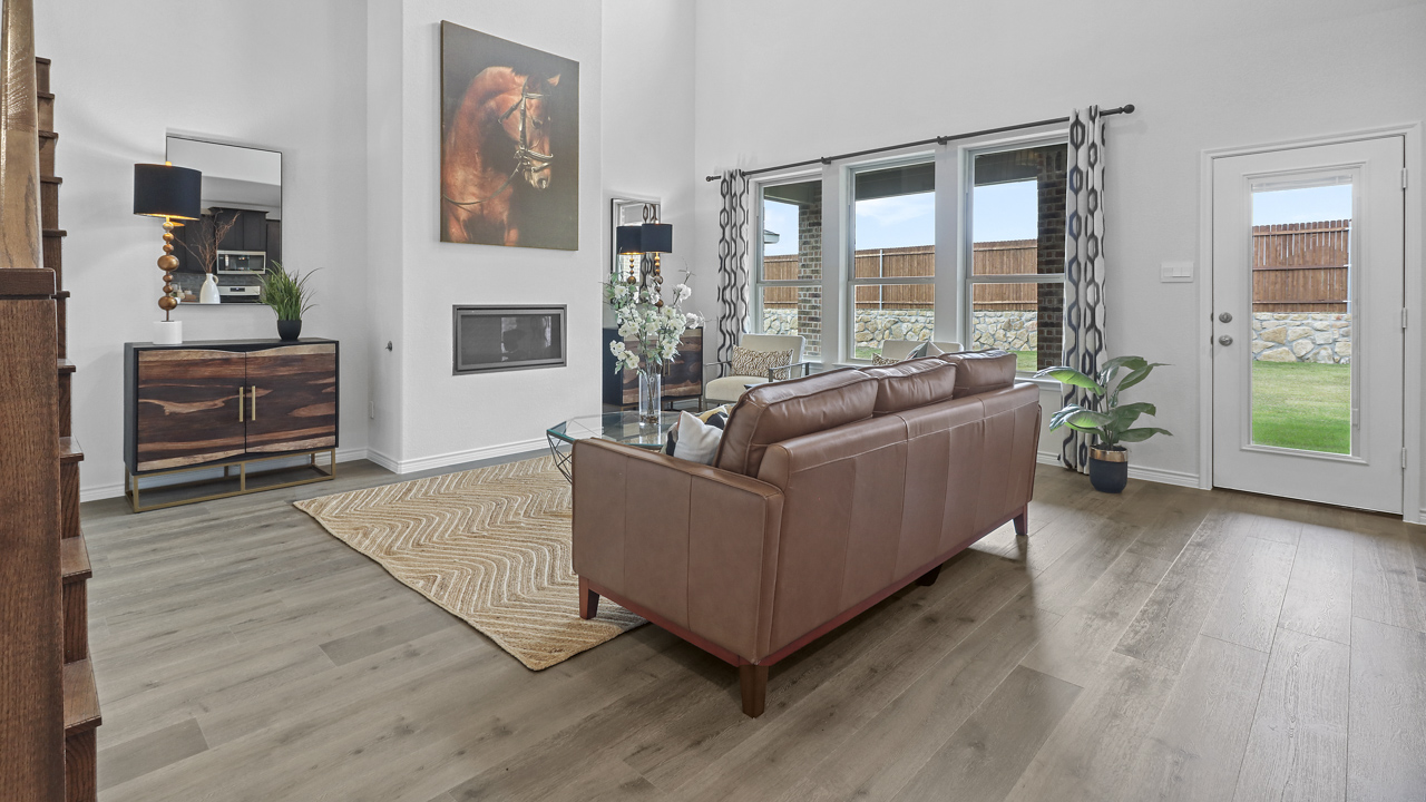 Evergreen Floorplan Elevation F Living Gallery Image - The Woods at Lindsey Place in Anna, TX